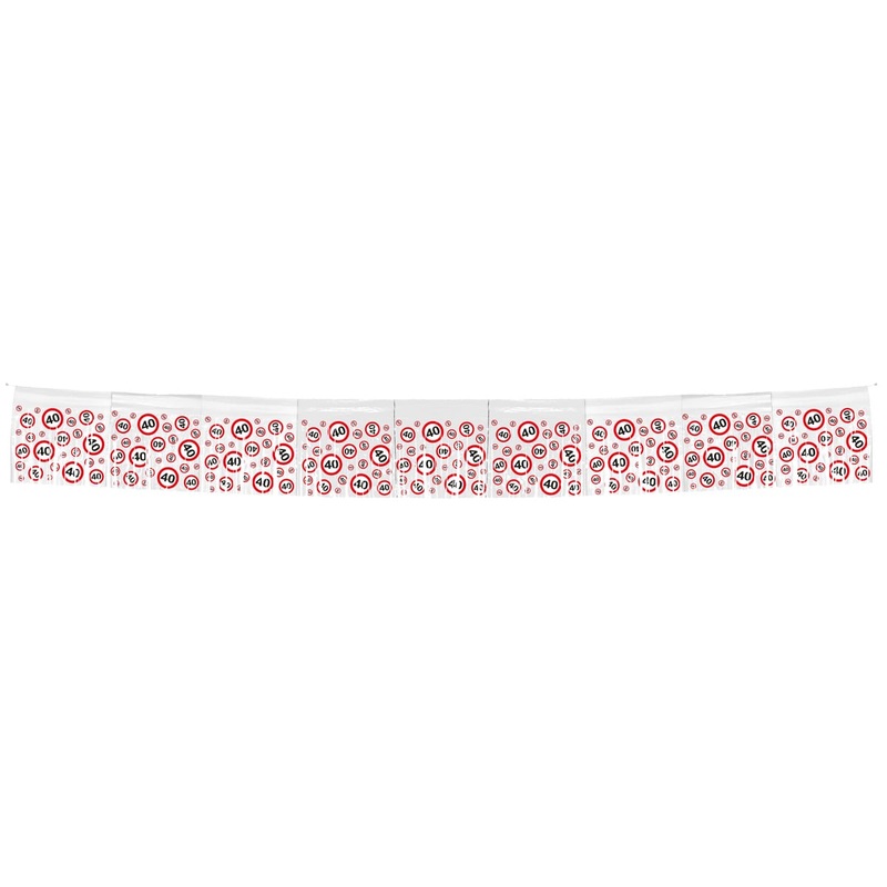 Traffic sign 40 fringe garland 6m