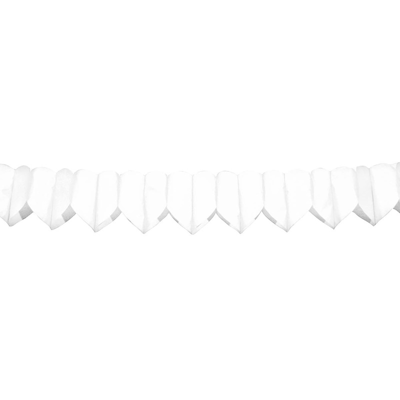White paper garland sea of hearts 6m