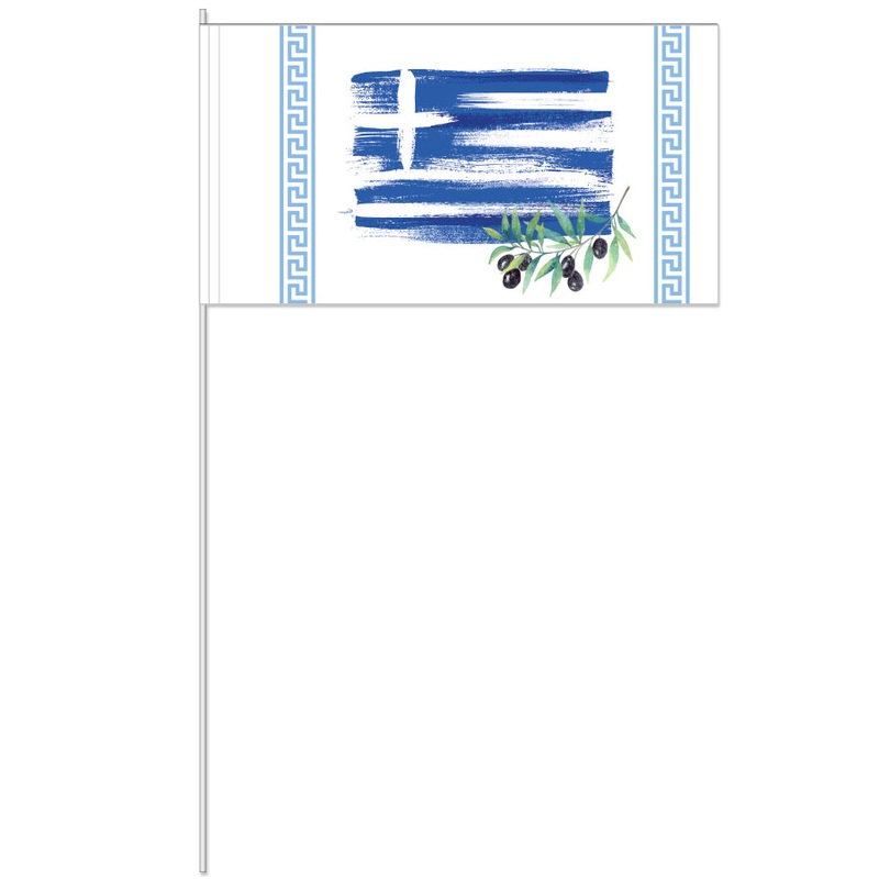 10 Greece paper flags 39cm