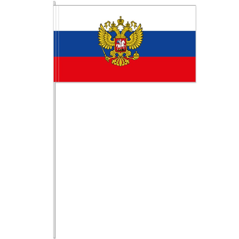 10 Russia paper flags 39cm