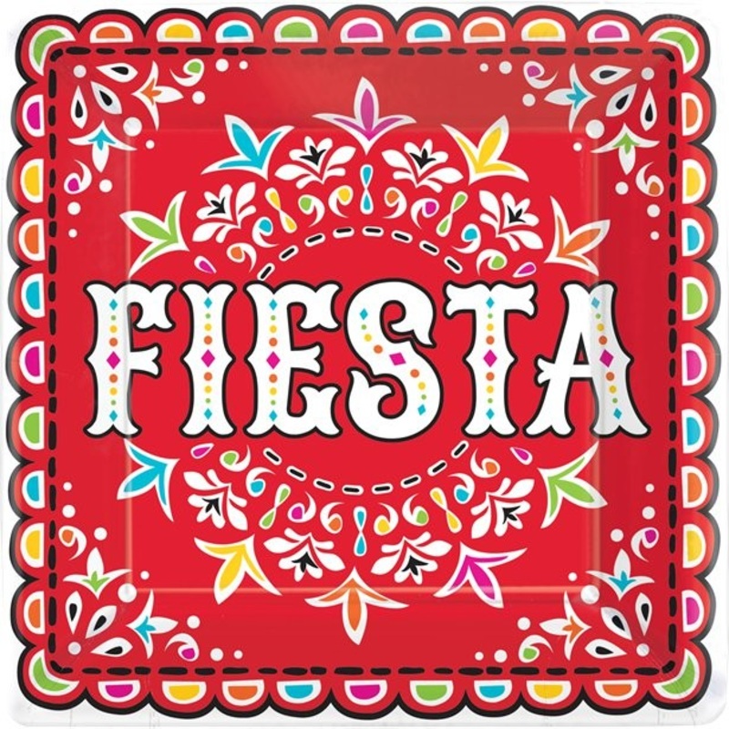 18 Spicy Fiesta paper plates 23cm