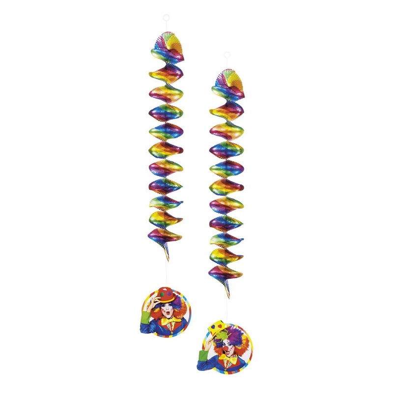 2 colorful decorative spirals