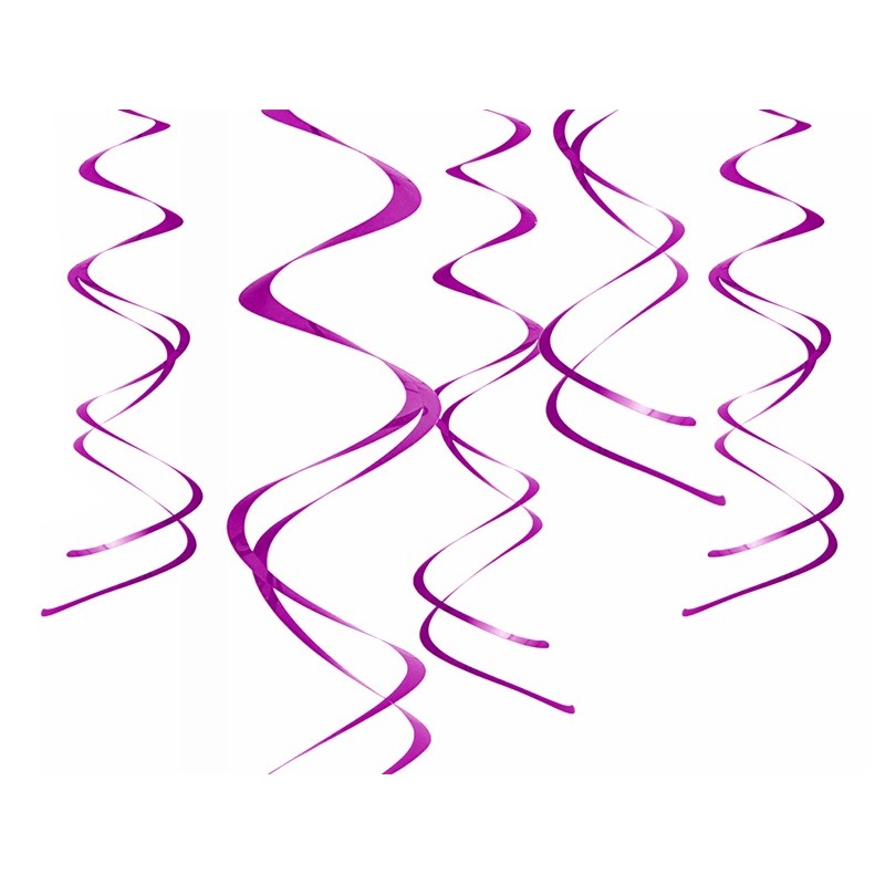5 metallic pink swirls 60cm