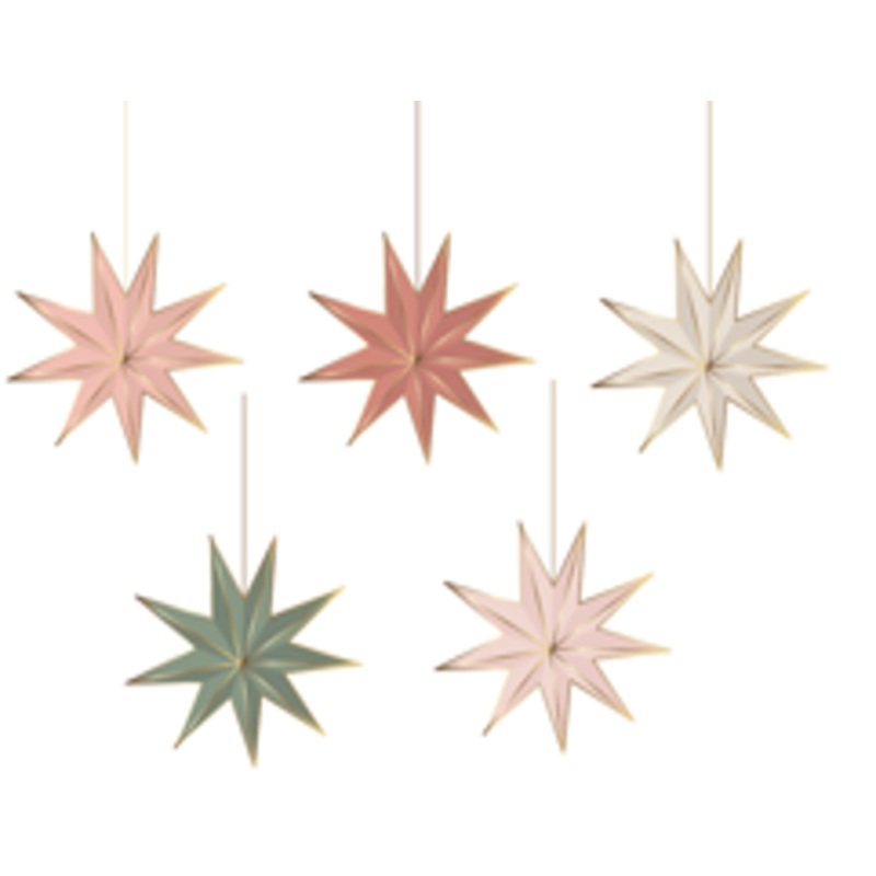 5 paper stars - sensual Christmas splendor