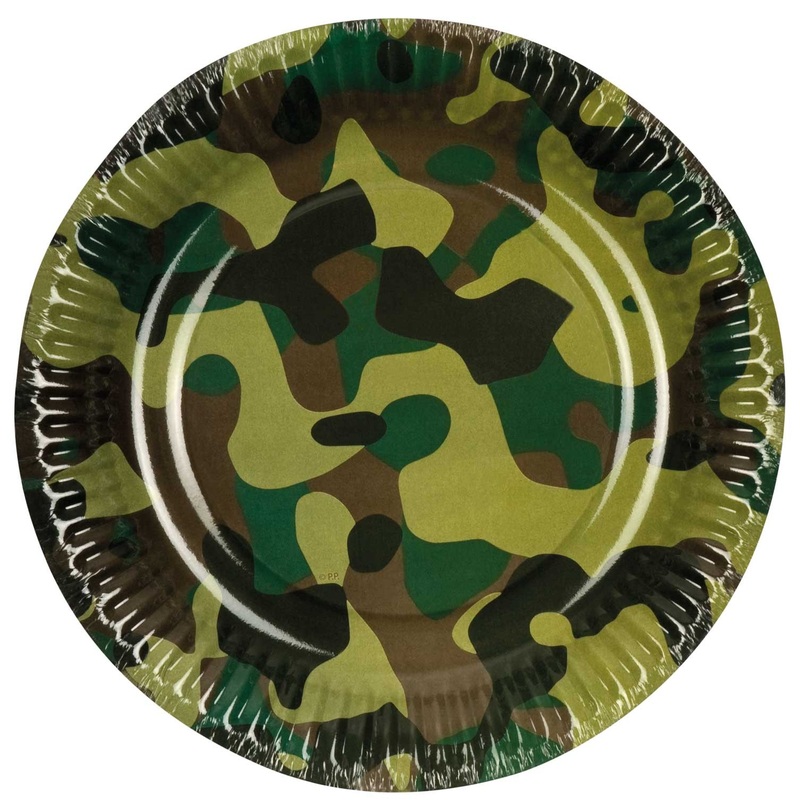 6 military paper plates 23cm