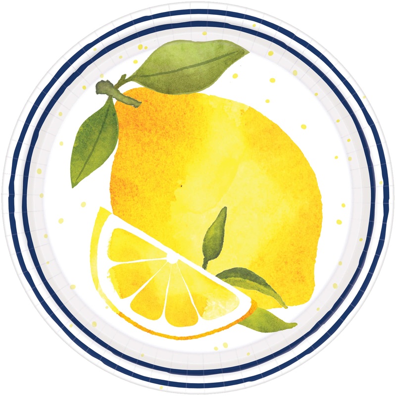 8 lime garden plates 18cm