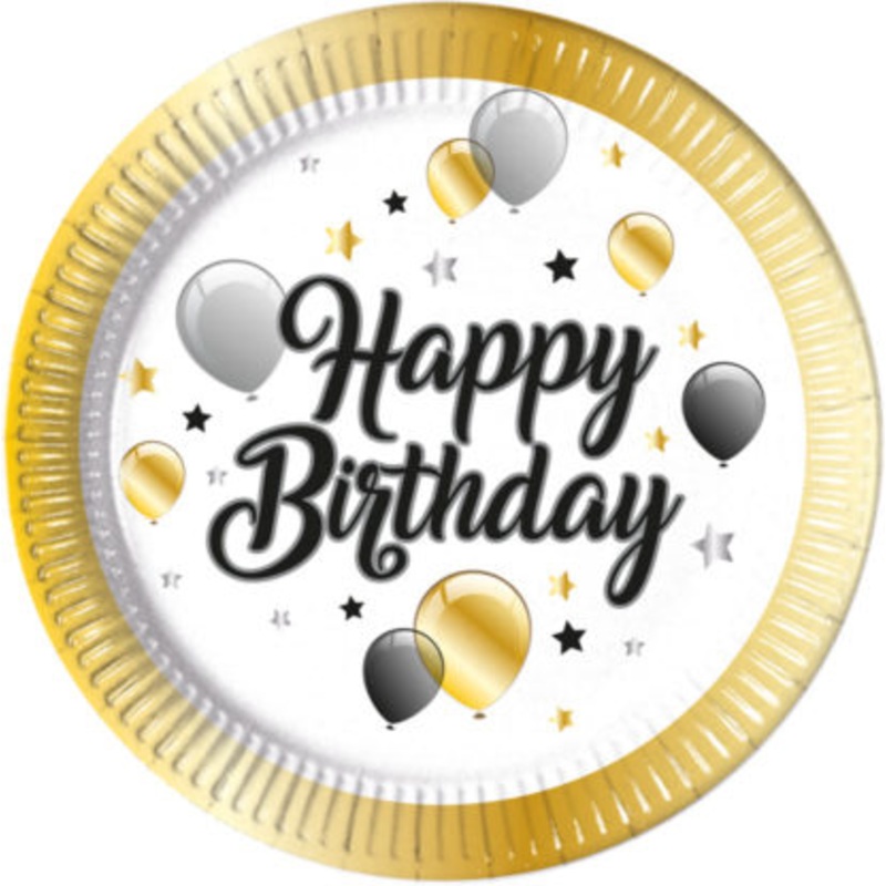 8 Milestone Birthday paper plates 23cm