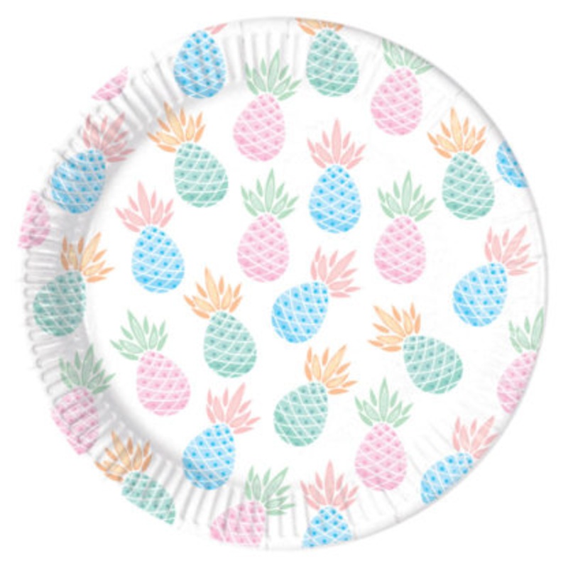 8 paper plates pineapple moment