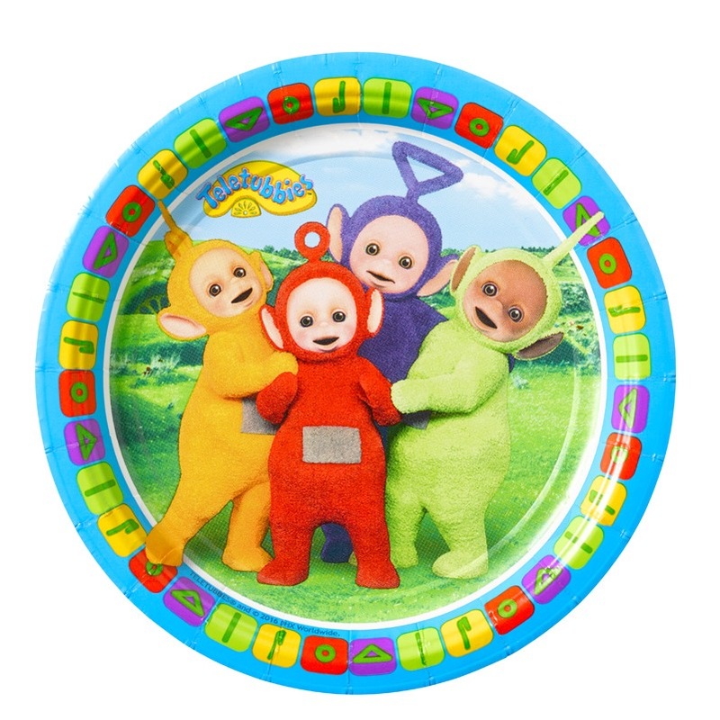 8 Teletubbies paper plates 18cm