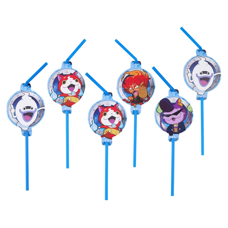 8 Yo-kai Watch straws 21cm