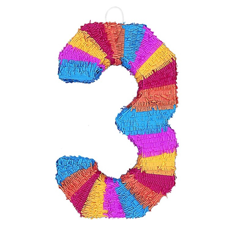 Colorful party fun pinata number 3