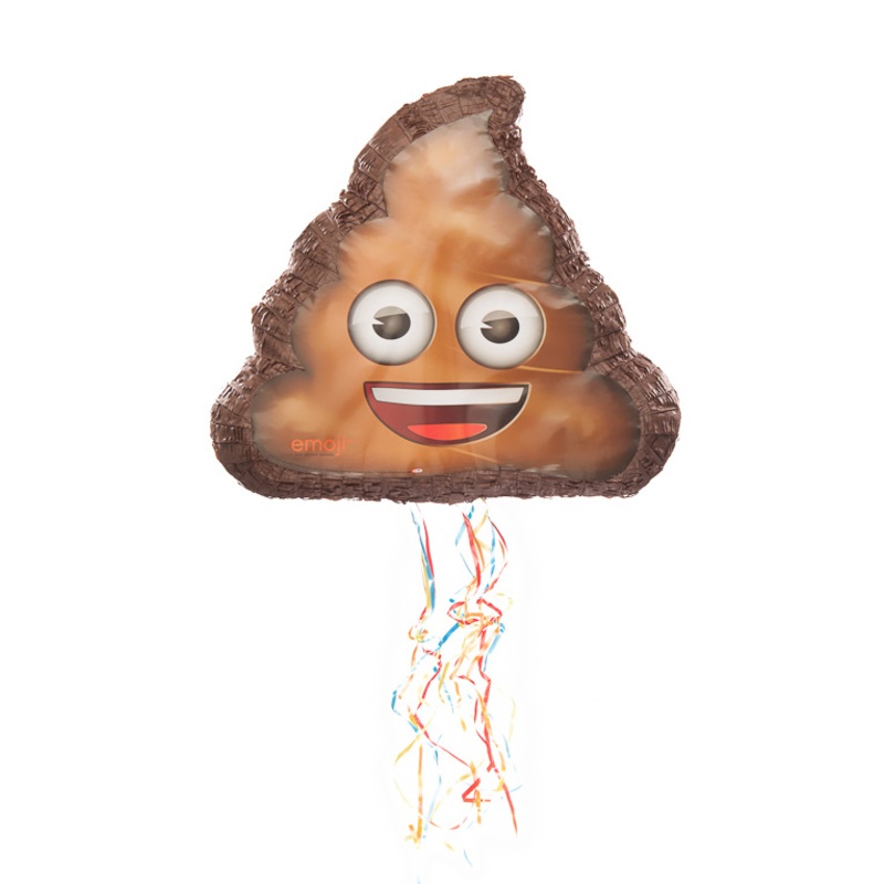 Emoji Poop Pinata with drawstring 47cm