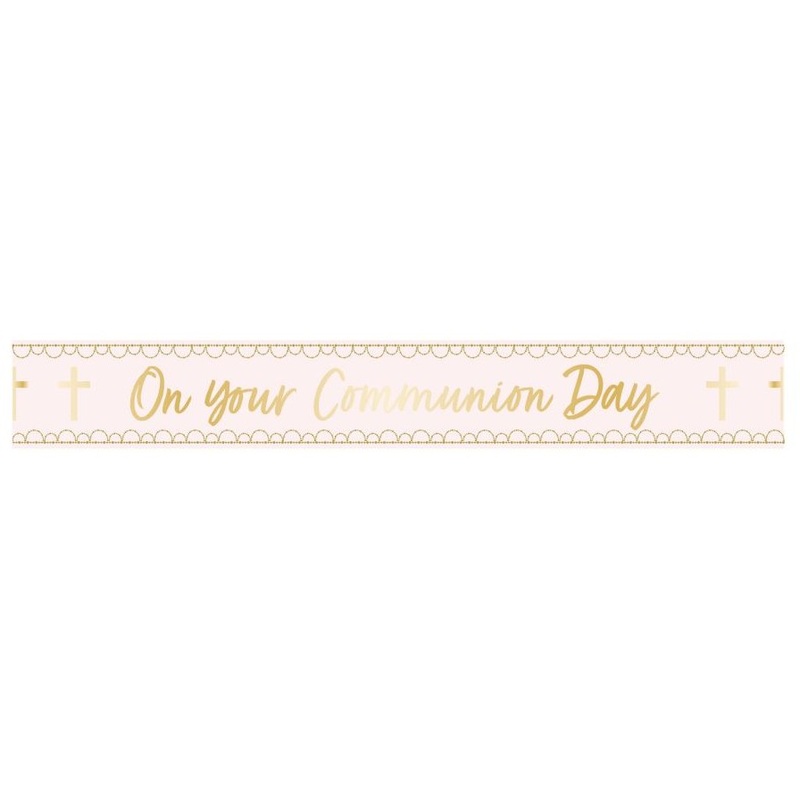Festive Rosy Communion Banner 2.7m