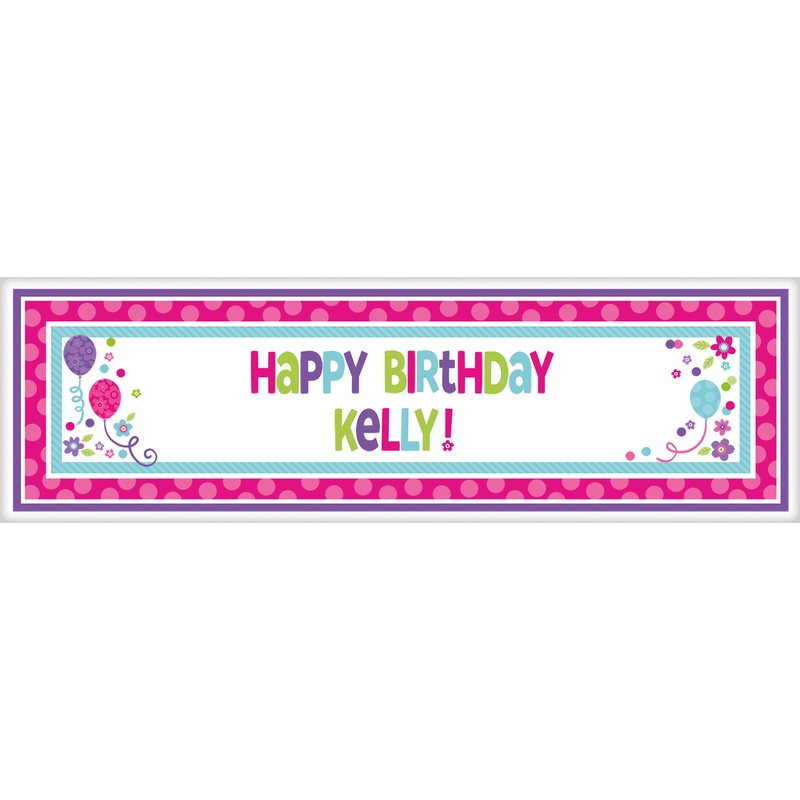 Foil banner Birthday Spring 165 x 50cm