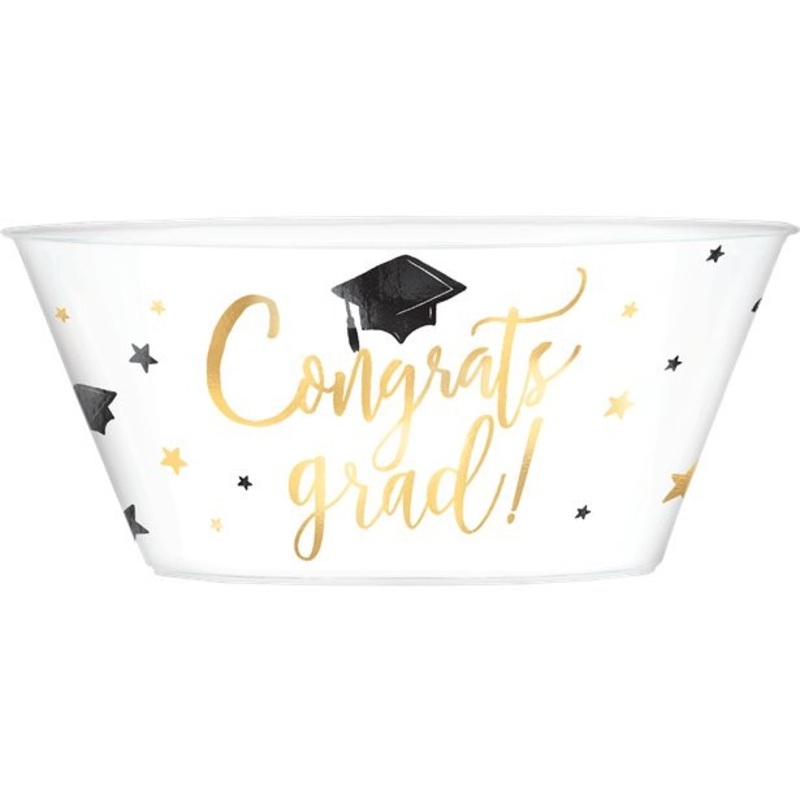 Graduation party serving bowl made of plastic 3.5l