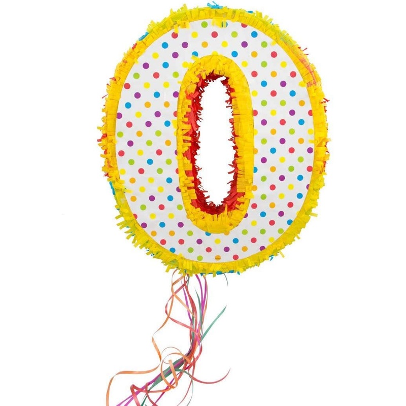 Pinata colorful number 0