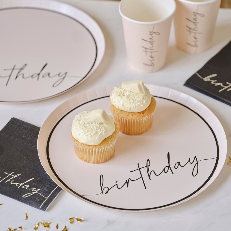 XX Elegant Nude Black Paper Plates XXcm