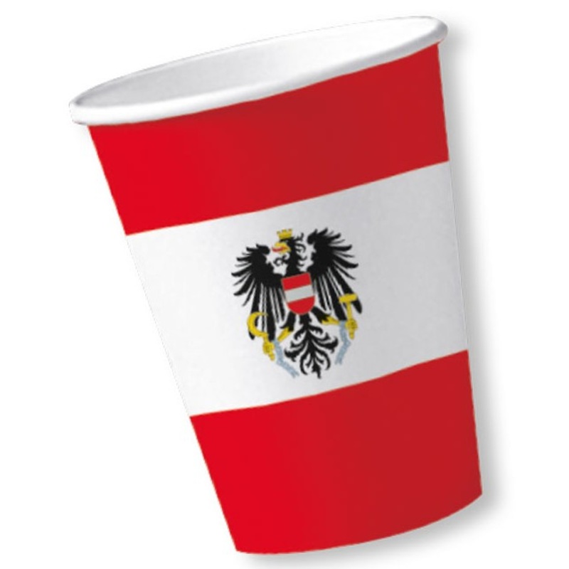 10 Austria party cups 200ml