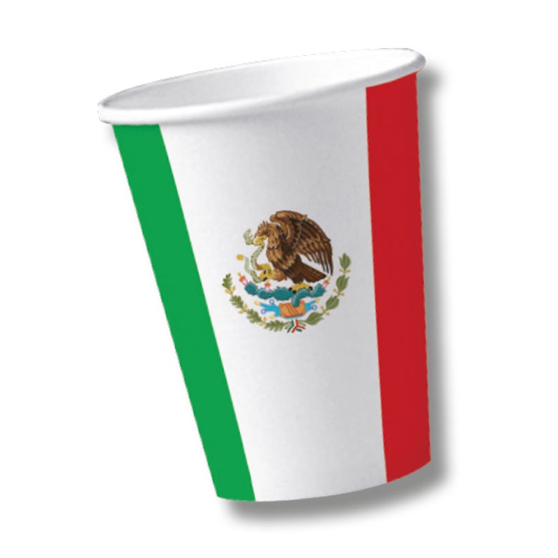 10 Mexico party cups 200ml