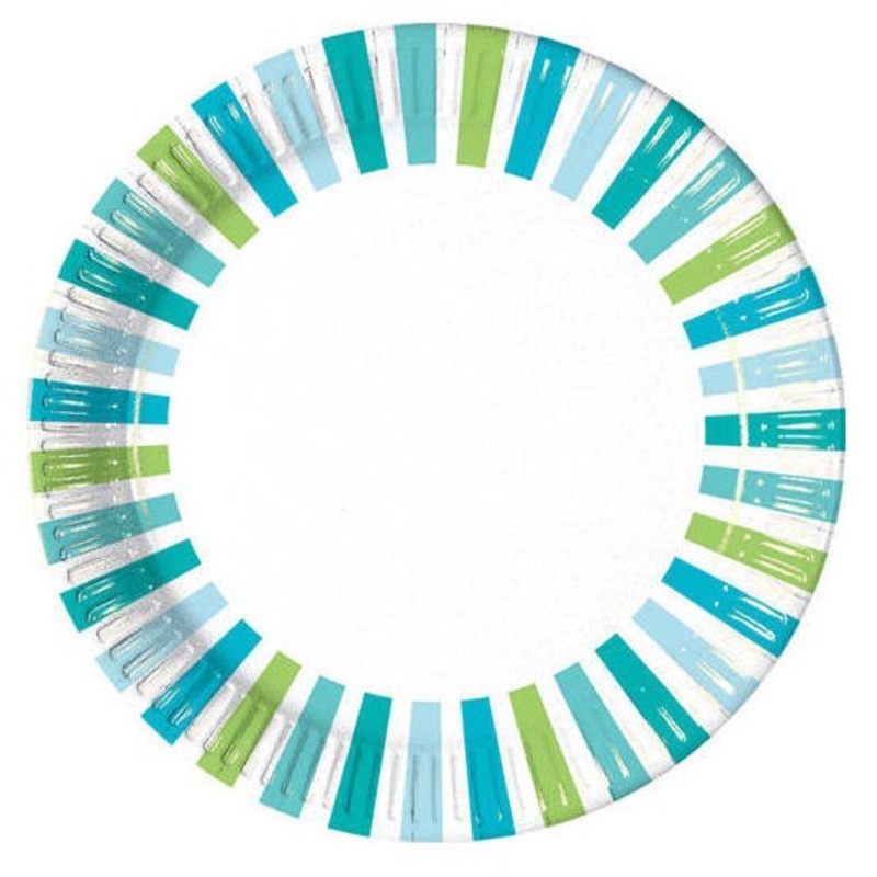 10 Ocean Breeze paper plates 23cm