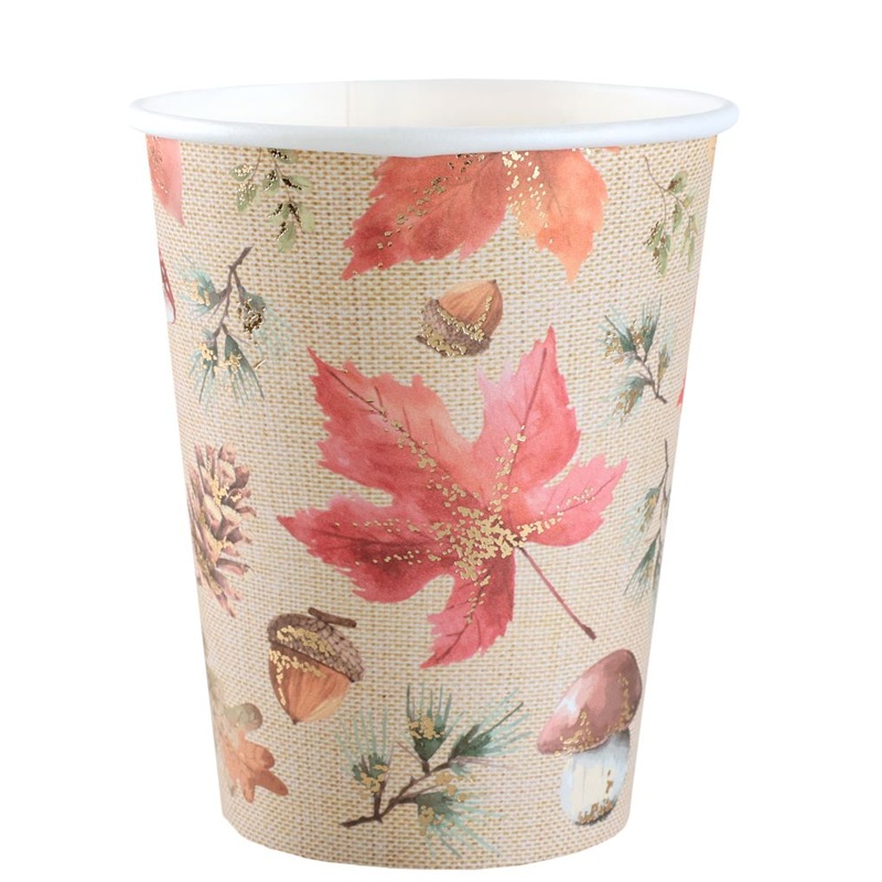 10 paper cups autumn 27cl