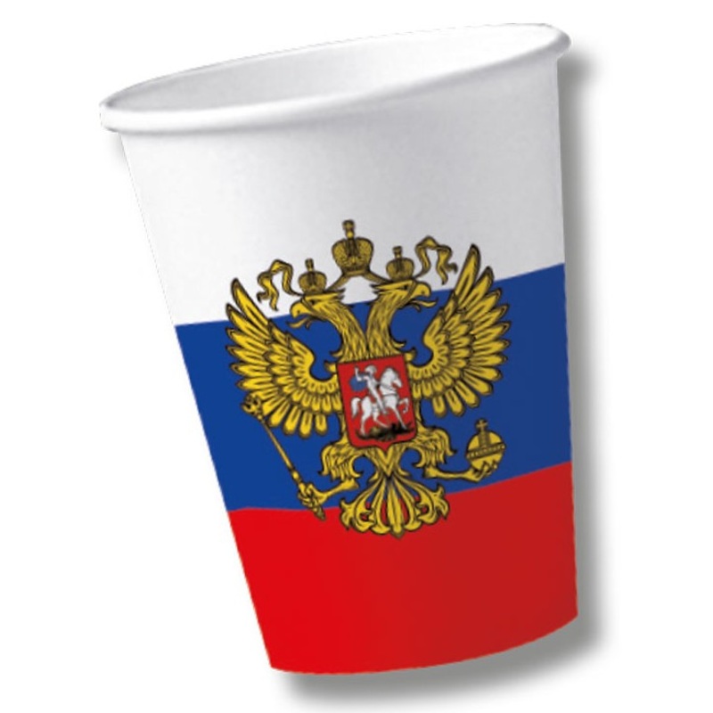 10 Russia party cups 200ml