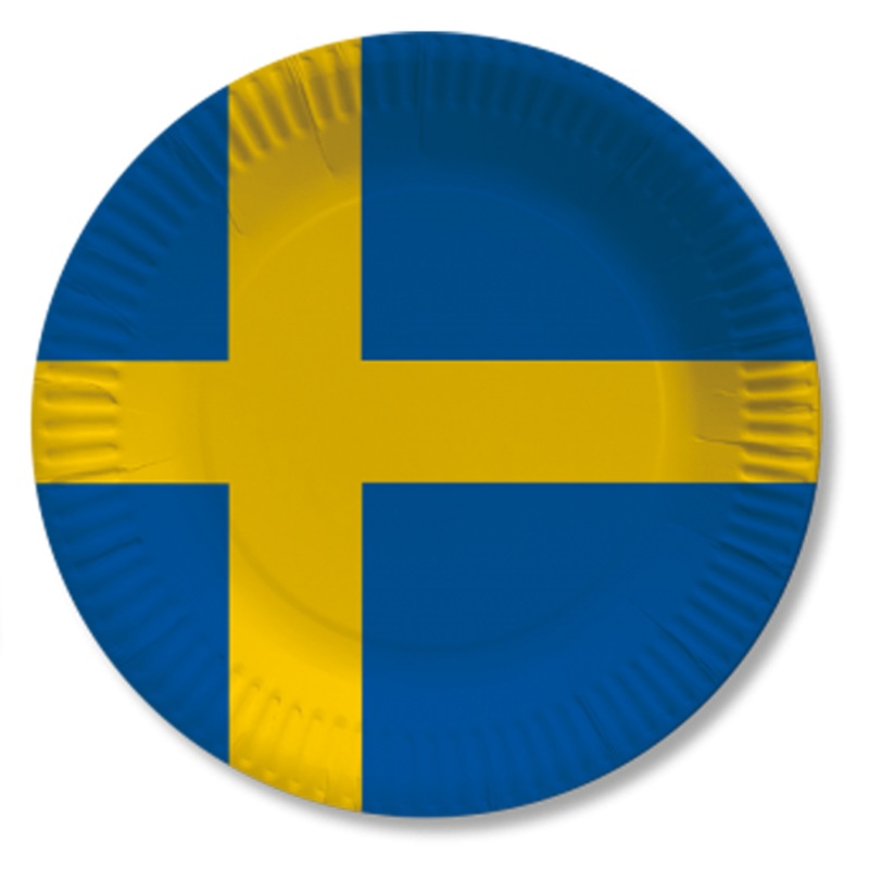 10 Sweden paper plates Lund 23cm