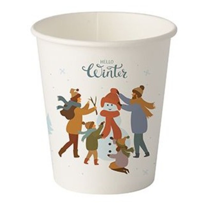 50 Hello Winter paper cups 200ml