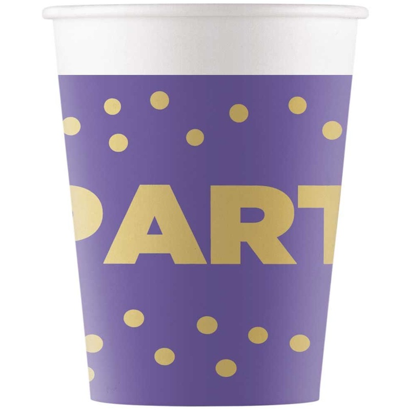 8 Confetti Rausch paper cups 200ml