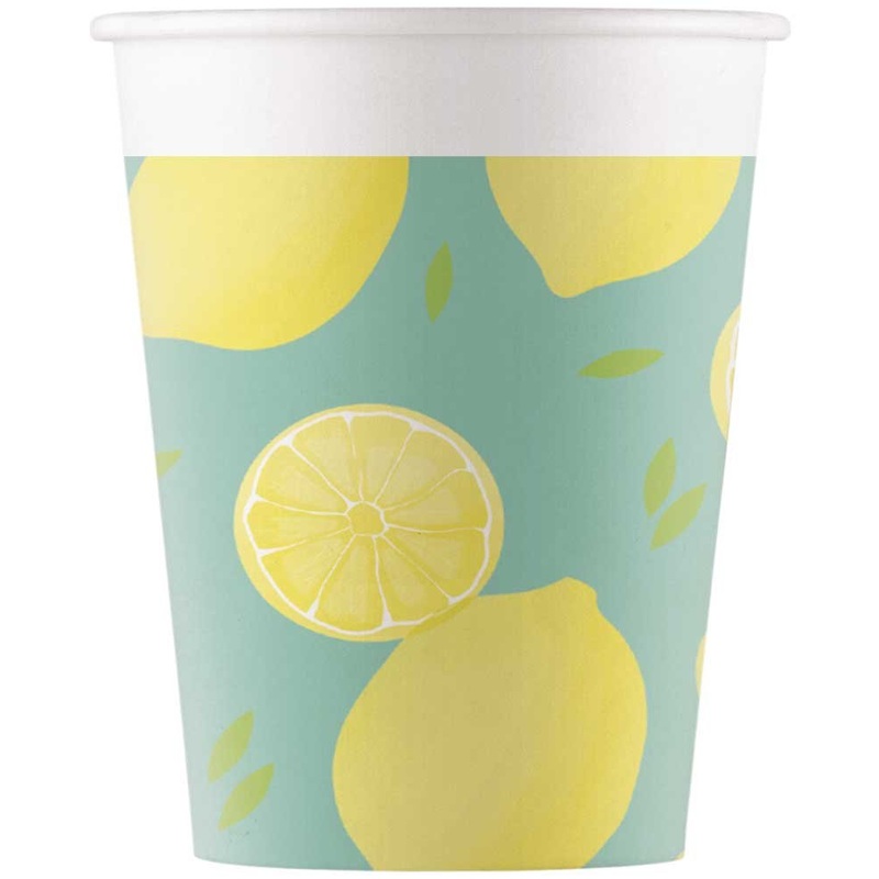 8 Fresh Lemon paper cups 200ml