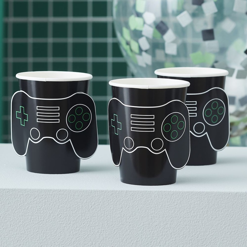 8 gaming mugs black 250ml