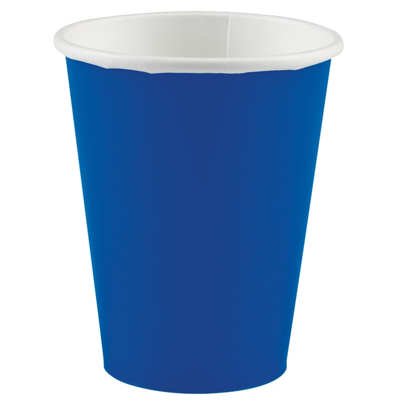 8 paper cups Amalia royal blue 266ml