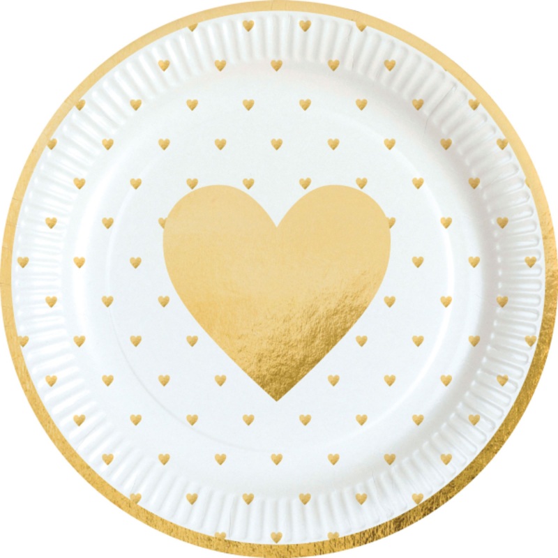 8 paper plates Little Love 23cm