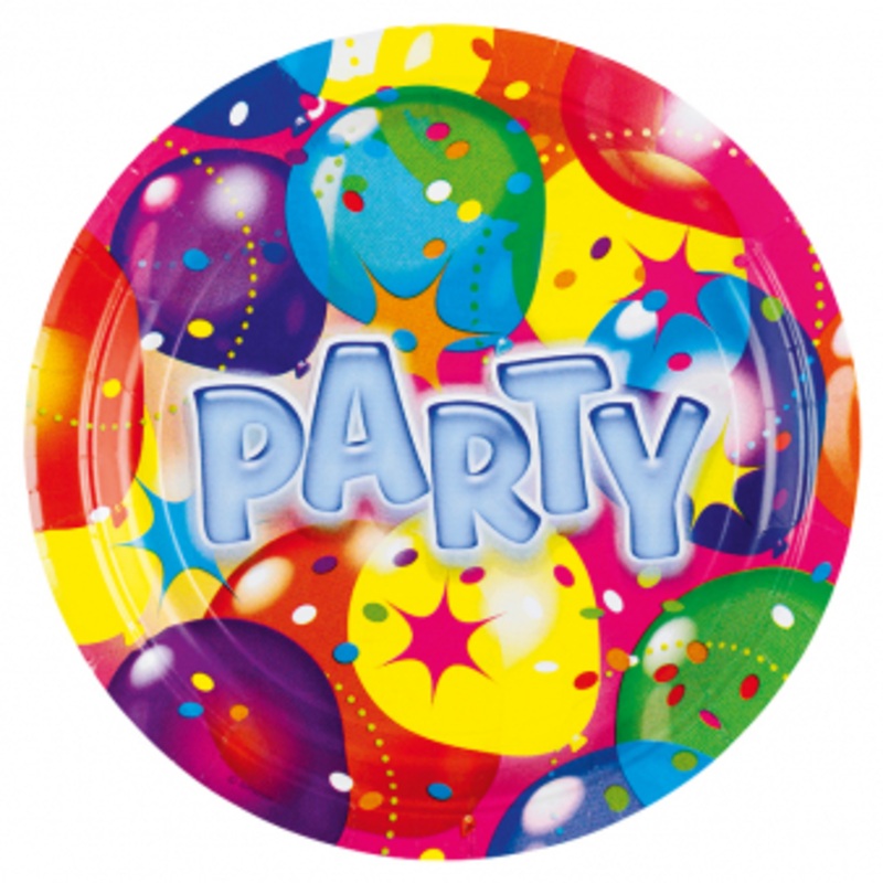8 Paty fun paper plates 18cm
