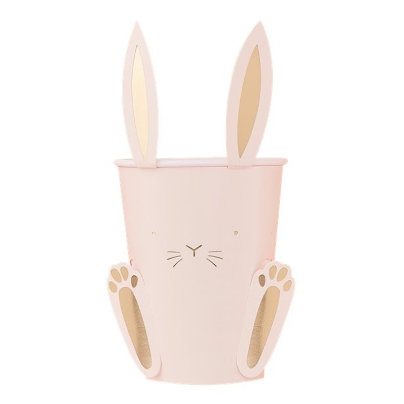8 Rosy Bunny paper cups 255ml