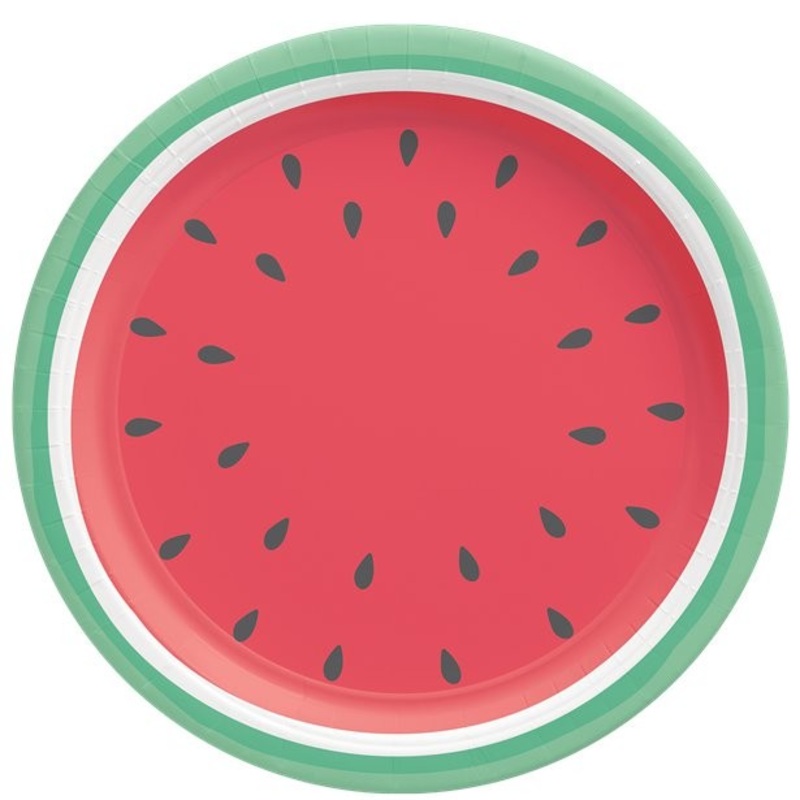8 Tutti Frutti paper plates 25cm