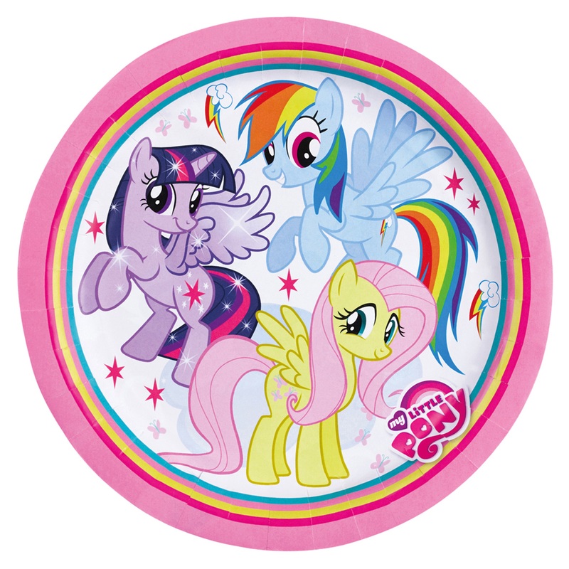 My Little Pony Rainbow round paper plate 23cm