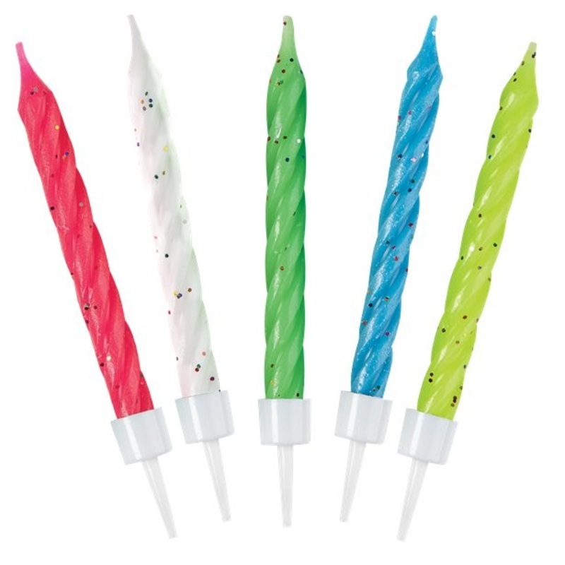 10 colorful cake candles Party Lights 6cm