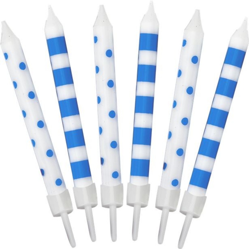 12 birthday child cake candles blue