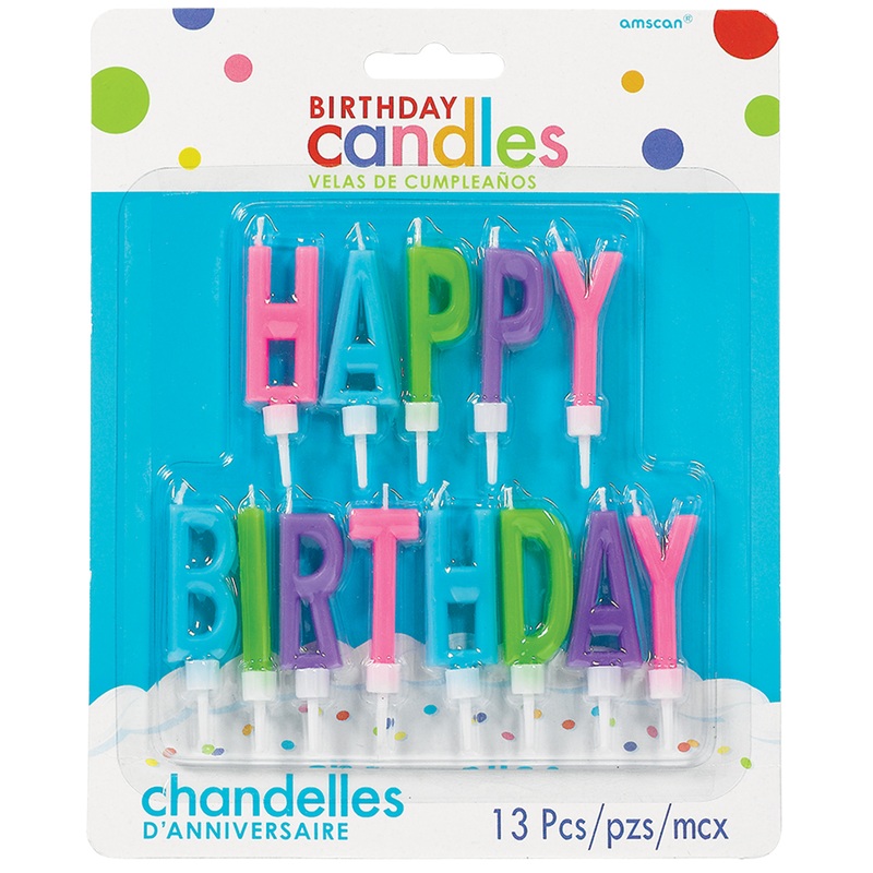 13 Happy Birthday letter candles