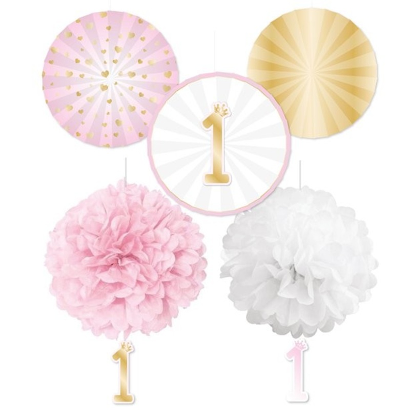 1st birthday party package pink 5 pieces