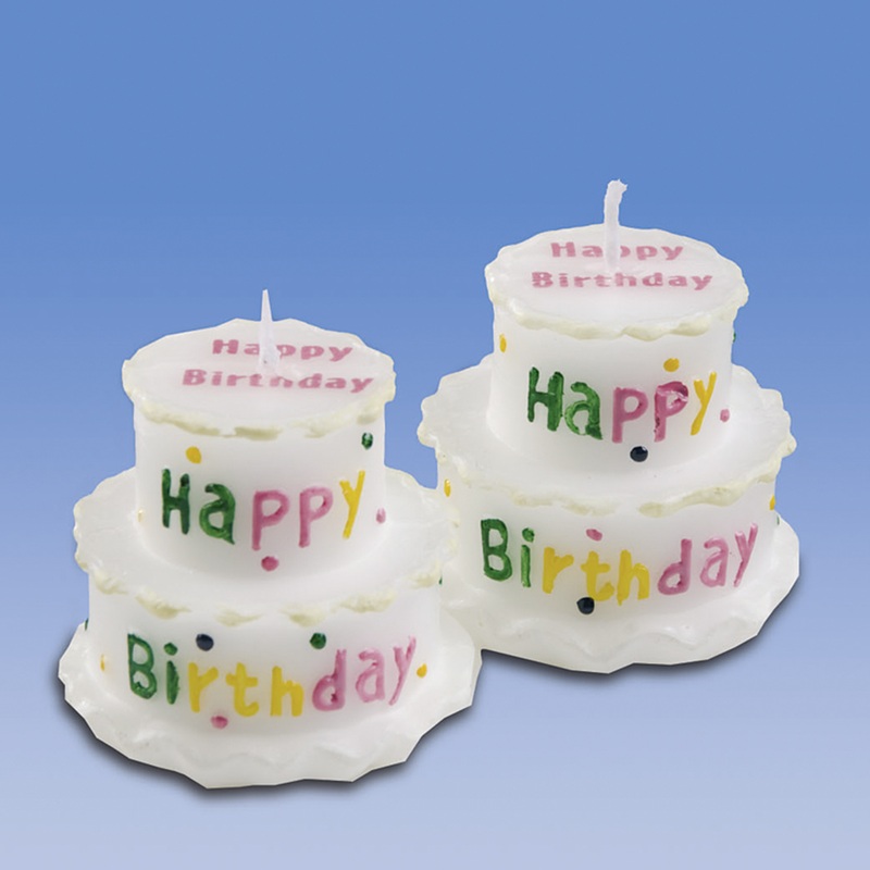 2 Lovely Birthday birthday cakes candles 4cm