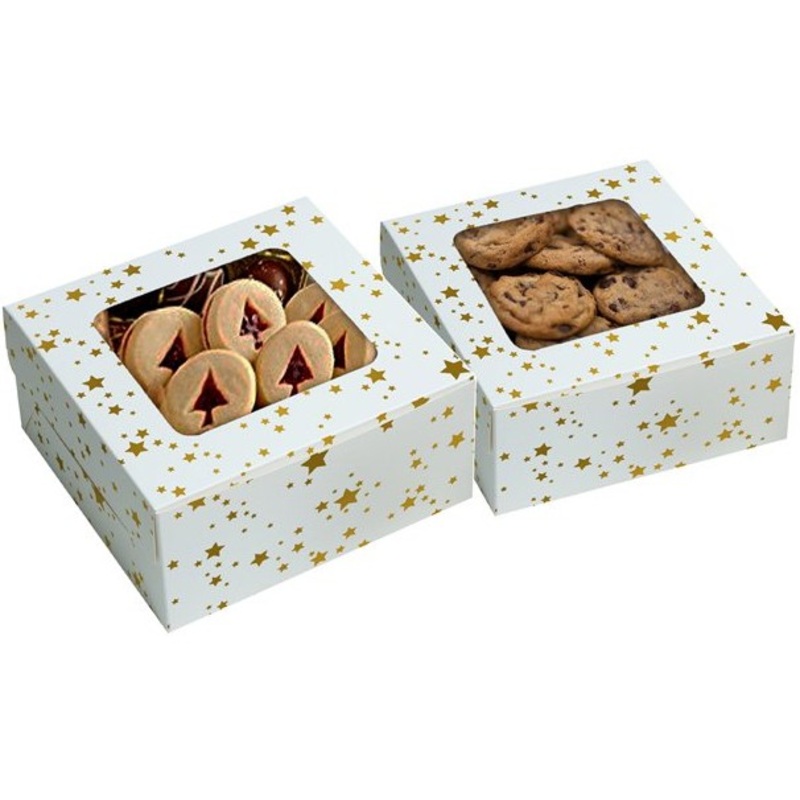2 star cake boxes 16cm
