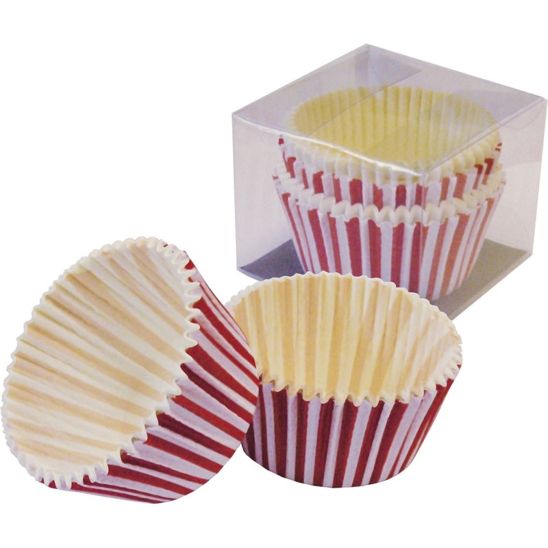 24 strips of Paulina red muffin tins