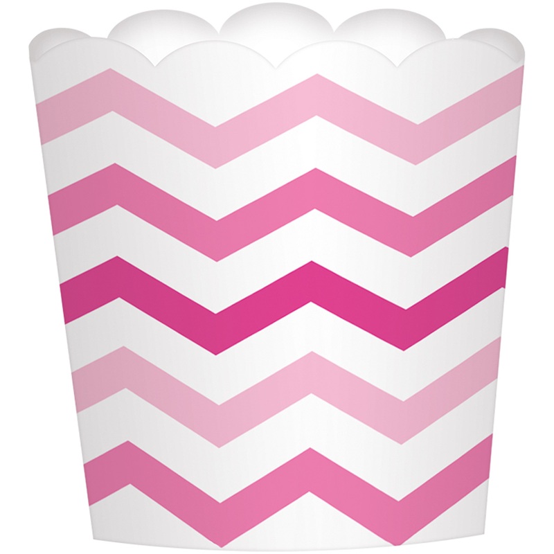 24 zig zag desser cups pink