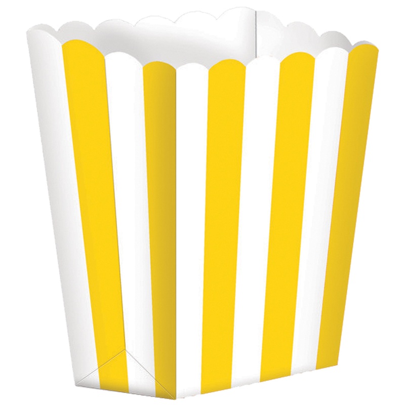 5 candy buffet snack boxes yellow