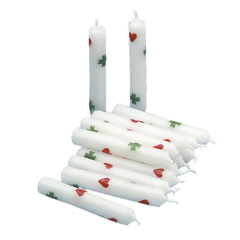 6 good luck birthday candles 8cm