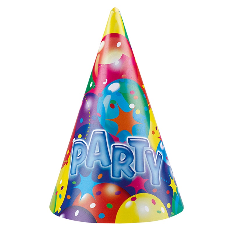 6 party fun hats 16cm