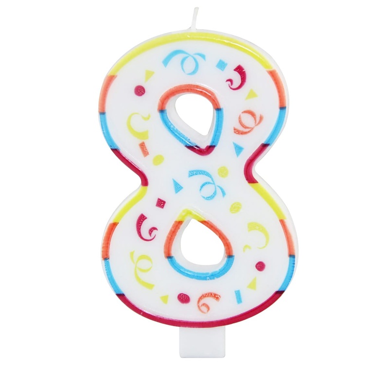 Celebratory candle number 8