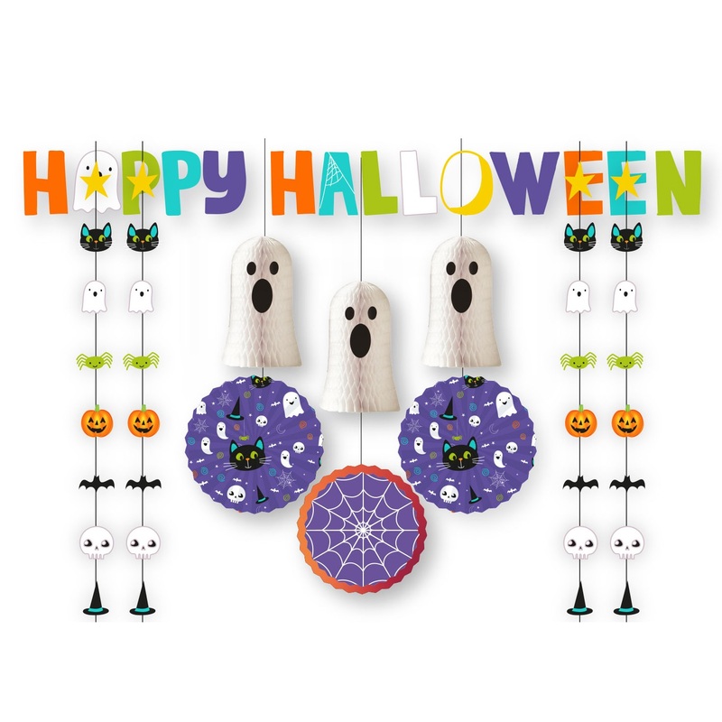 Colorful Halloween party set 10 pieces